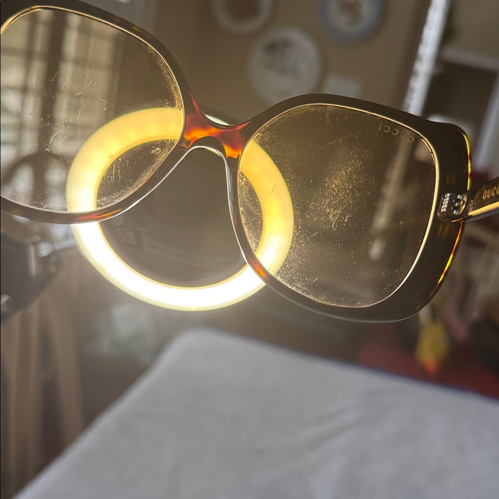 Gucci Nero Sunglasses Oversized Square Frame Havana Brown GG0472S 56-17-145 - Picture 8 of 8